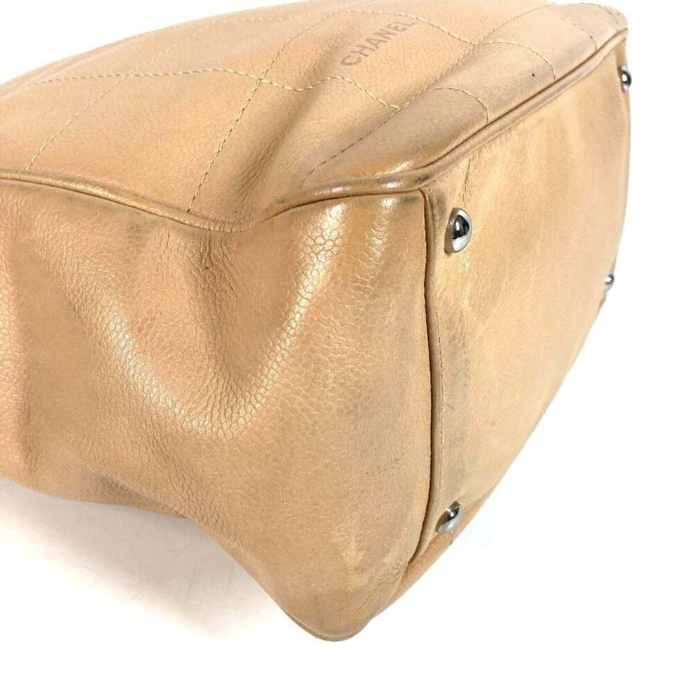 CHANEL Cream Caviar Leather Logo Shoulder Bag - Picture 5 of 15